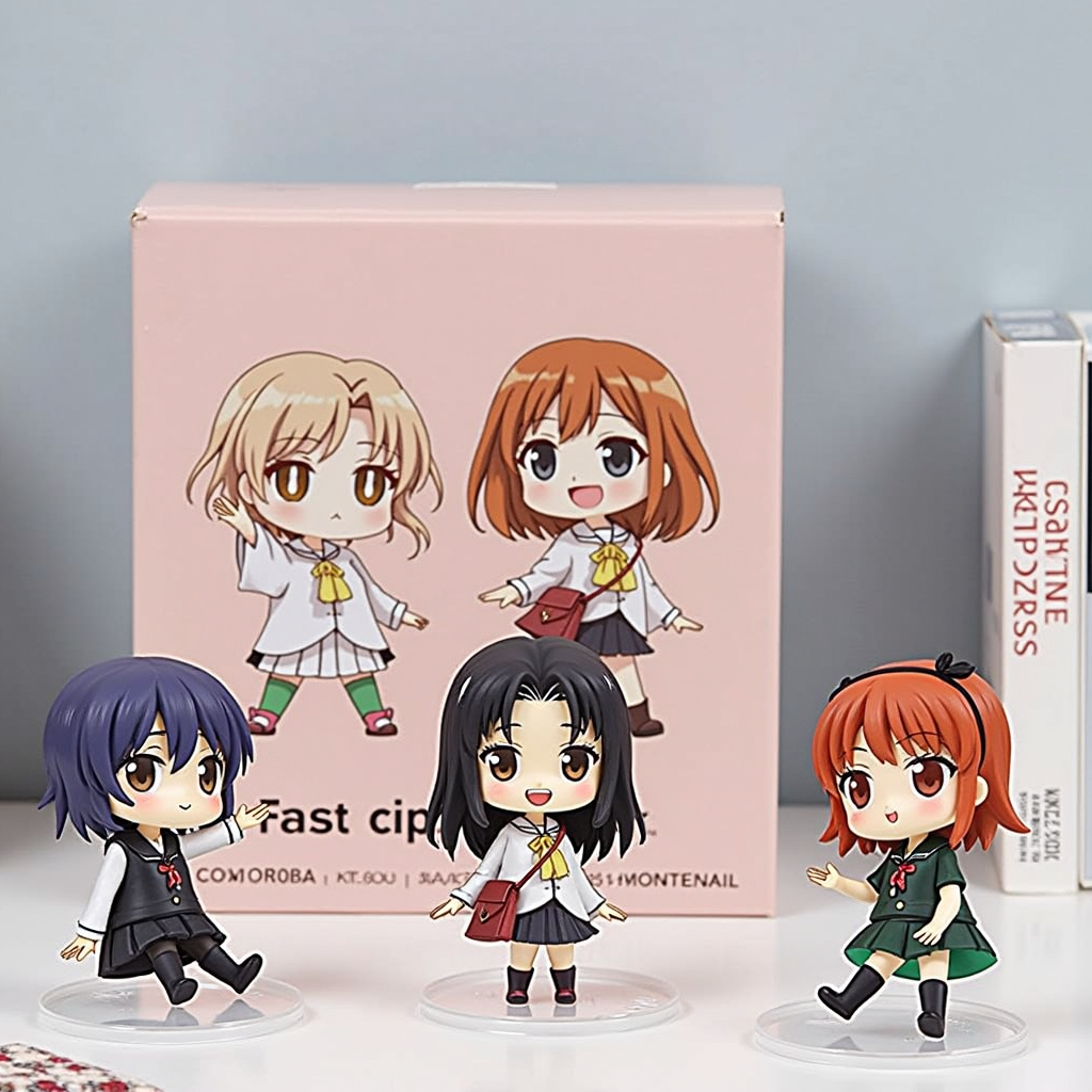 Blind box anime figures are small collectible figurines packaged in opaque boxes. Each box contains a random figure from a specific series, keeping its content a mystery until opened.